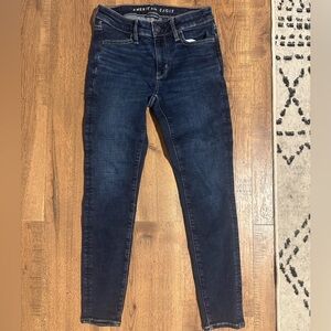 American Eagle Outfitters Dark Blue Denim Shorts